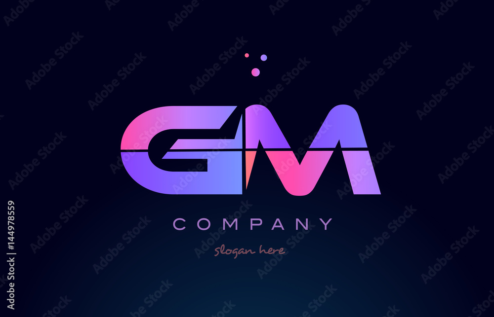 Gm Monogram Logo Uppercase Letter G Letter M Decorative Signature  Characters Shiny Pink Calligraphy Alphabet Initials Stock Illustration -  Download Image Now - iStock