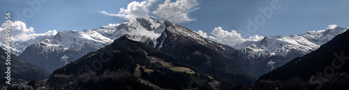  Berglandschaft Gasteiner Tal in Österreich bei sonnigen Wetter, Panoramafoto