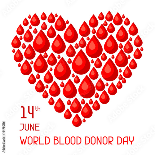 14t June world blood donor day. Medical and healthcare concept