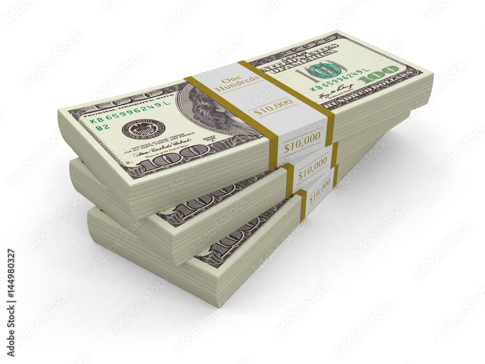 Pile of Dollars. Image with clipping path Pile of Dollars. Image with clipping path