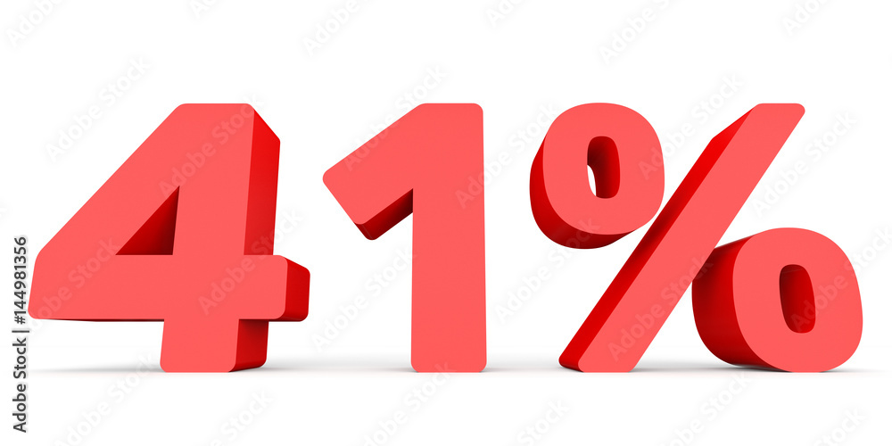 Forty one percent off. Discount 41 %. Forty one percent off. Discount 41 %.