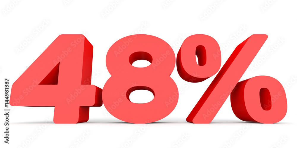 Forty eight percent off. Discount 48 %. Forty eight percent off. Discount 48 %.