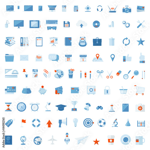 Flat icons set.
