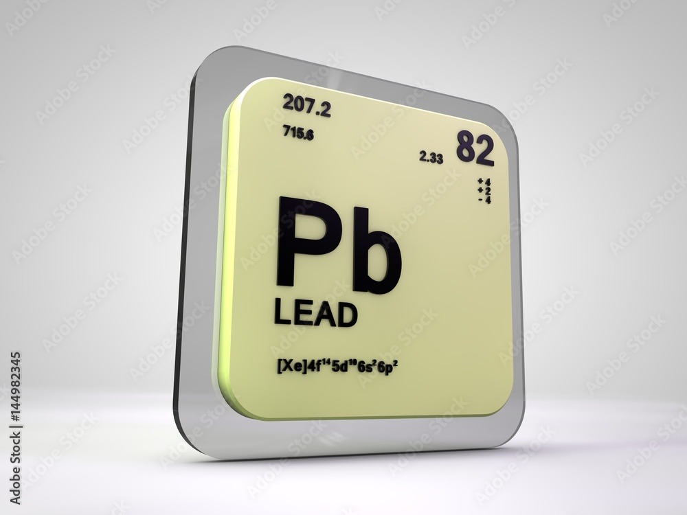 Lead - Pd - chemical element periodic table 3d render Lead - Pd - chemical element periodic table 3d render