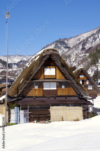 白川郷の雪景色