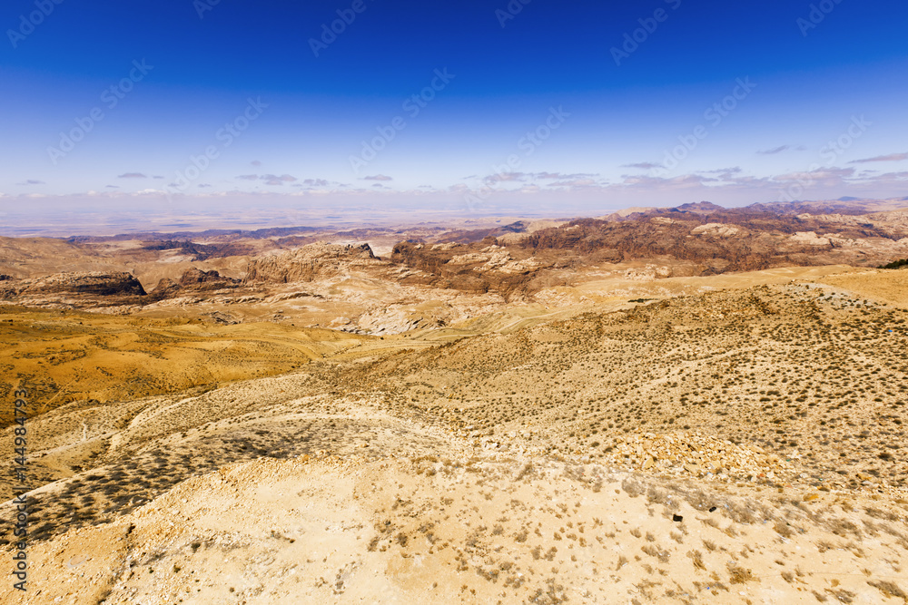 View of Jordanian desert.