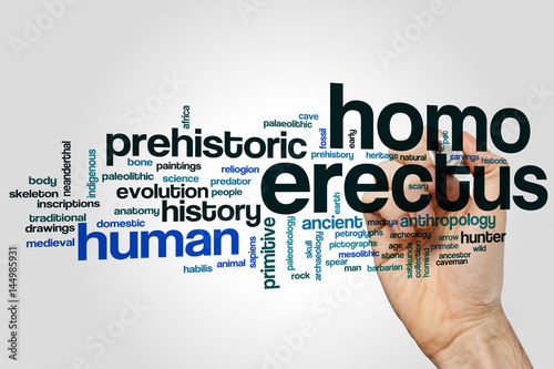 Homo erectus word cloud © ibreakstock