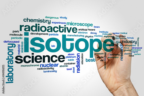 Fotografie Isotope word cloud