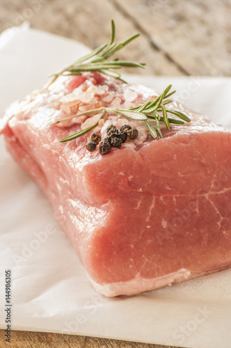 Raw Organic Boneless Pork Chops Ready to Cook