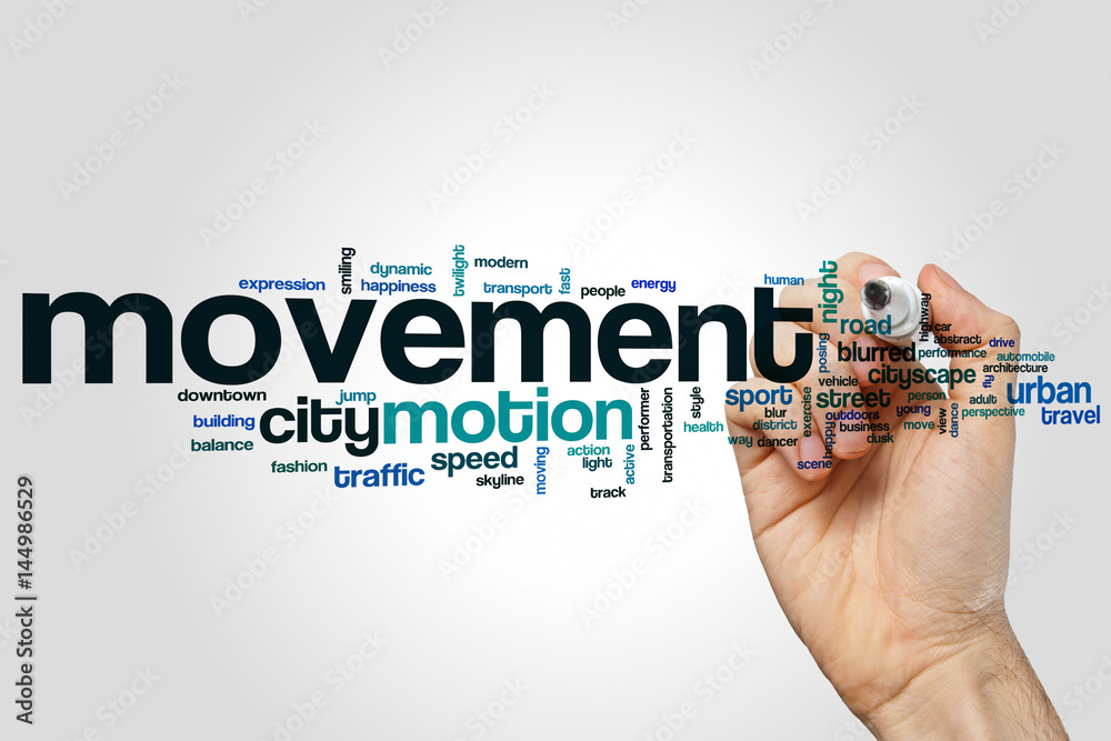 Movement word cloud Stock-Foto | Adobe Stock