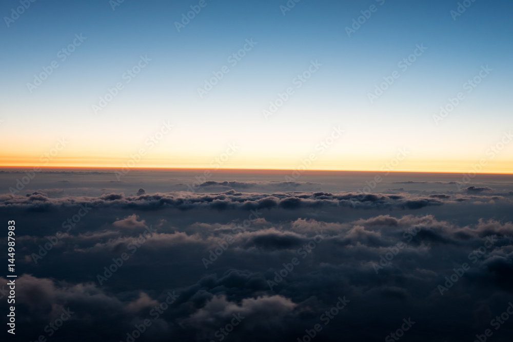 Fuji sunrise with sea of clouds