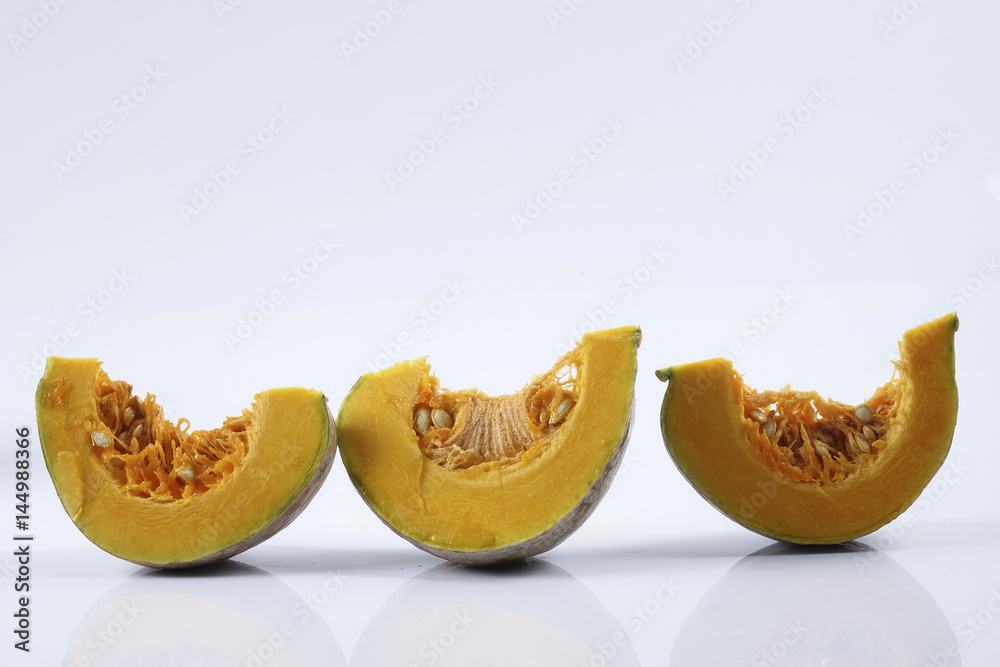 Sweet orange pumpkin isolated on white. Sweet orange pumpkin isolated on white.