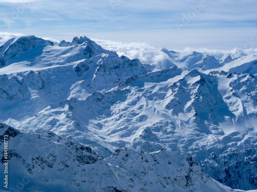 Winter landscape from mount Titlis over Engelberg © fotoember