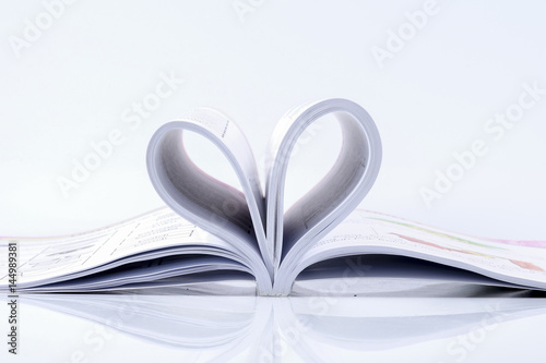 Heart shape from book.