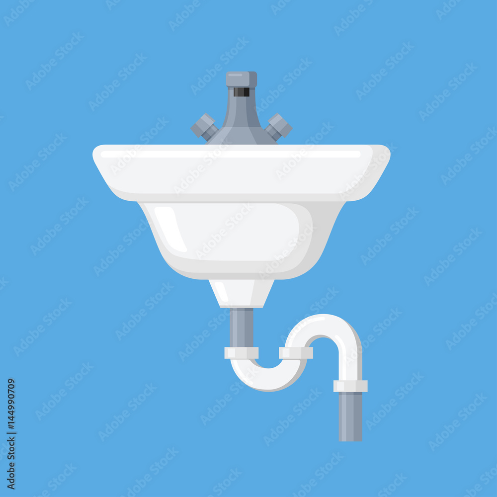 Sink vector illustration in a flat style Stock Vector | Adobe Stock