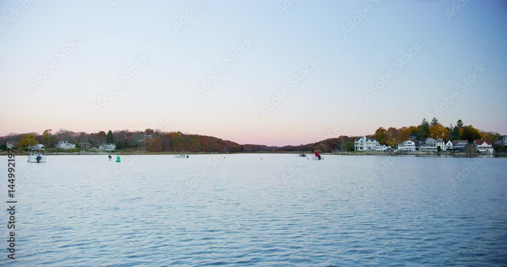 Sunrise time in a small coastal New England Town. Sunrise time in a small coastal New England Town.