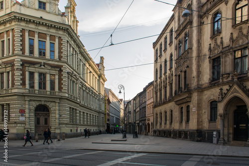 Historical square in center city Brno Czech Republic