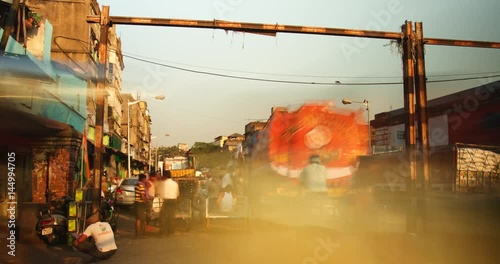 Time lapse of busy streets in Calcutta, India.