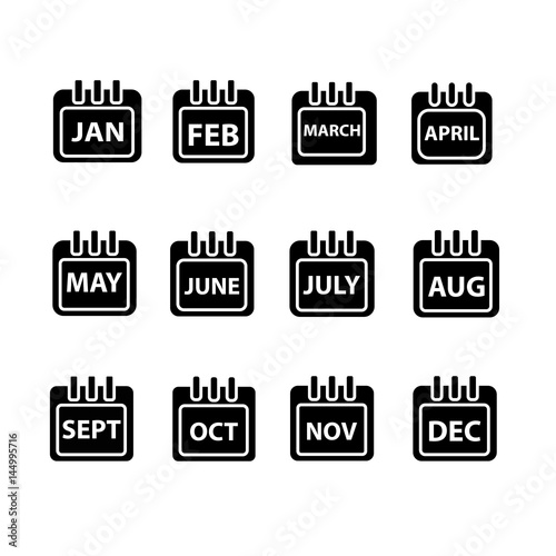 vector month on calender