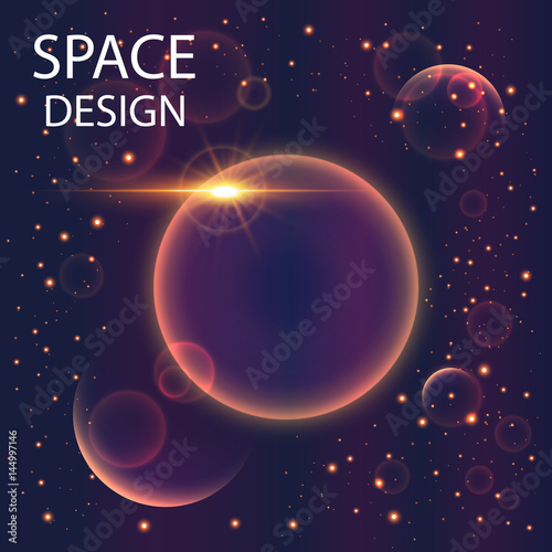 abstract shine with circle illustration vector design