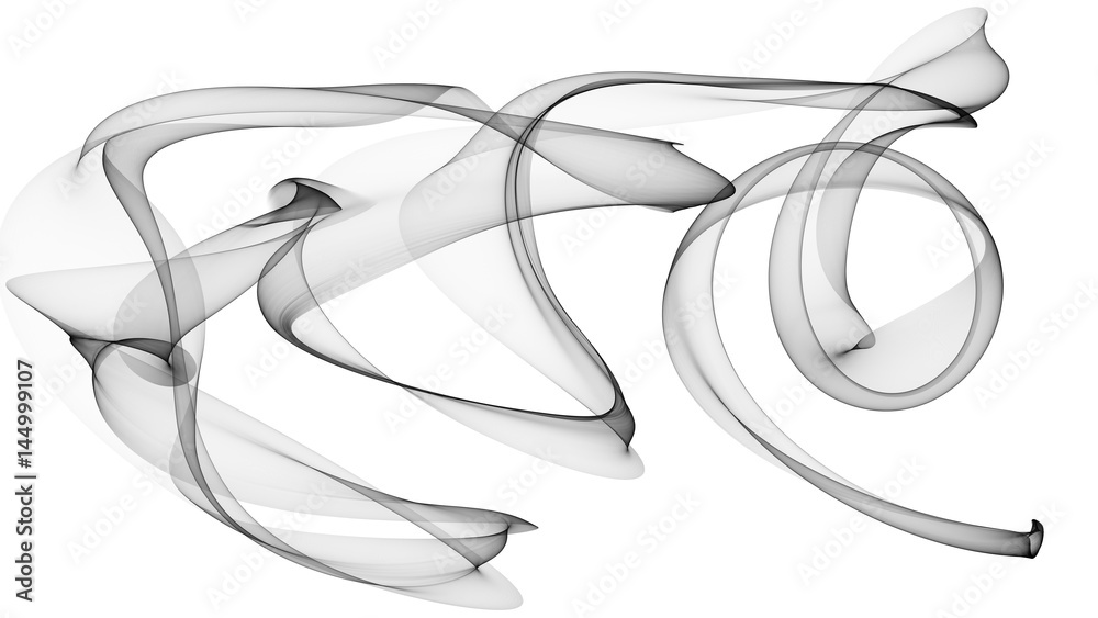3d illustration of black waves look like smoke 3d illustration of black waves look like smoke
