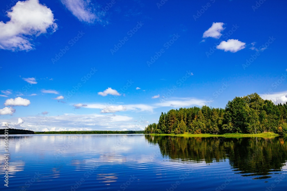 Obraz premium Finland lake landscape at summer