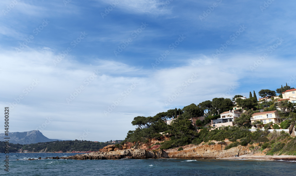 Fototapeta premium sentier littoral au Pradet