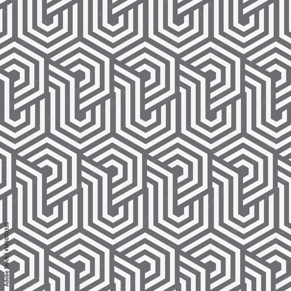 Vector pattern. repeating hexagon grid. Abstract stripped geometric background. Vector illustration. Pattern is on swatches panel Vector pattern. repeating hexagon grid. Abstract stripped geometric background. Vector illustration. Pattern is on swatches panel