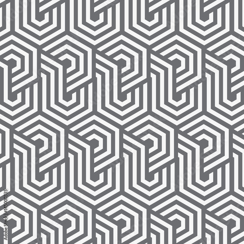 Vector pattern. repeating hexagon grid. Abstract stripped geometric background. Vector illustration. Pattern is on swatches panel