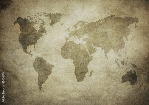 grunge map of the world