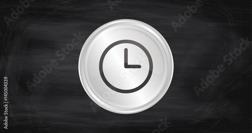 Chrom Button - Uhr