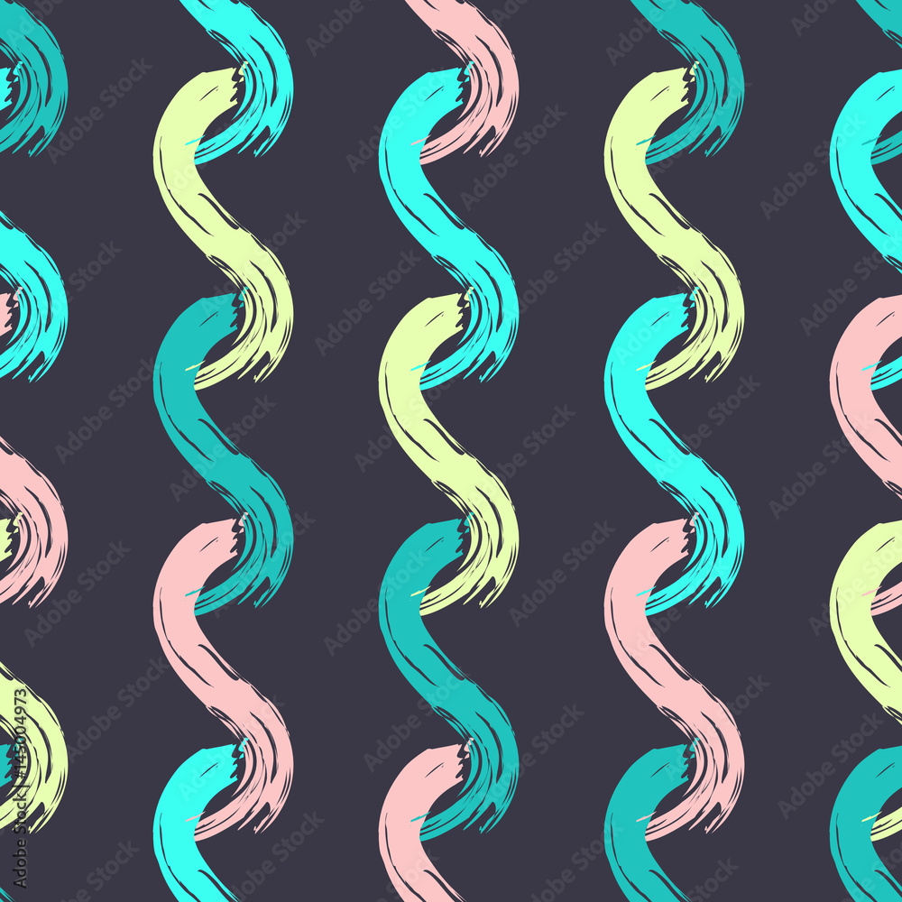 Modern stylish geometric background with repeating hand drawn colorful brush strokes in trendy Memphis style. Repeating texture perfect for fabrics, wallpapers and prints. Vector seamless pattern. Modern stylish geometric background with repeating hand drawn colorful brush strokes in trendy Memphis style. Repeating texture perfect for fabrics, wallpapers and prints. Vector seamless pattern.