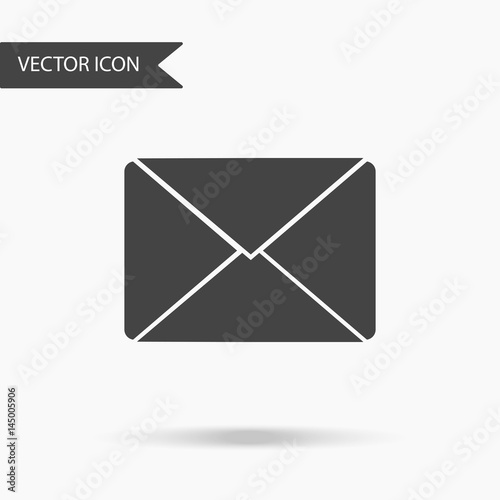 Vector business icon envelope. Icon for for annual reports, charts, presentations, workflow layout, banner, number options, step up options, web design. Contemporary flat design