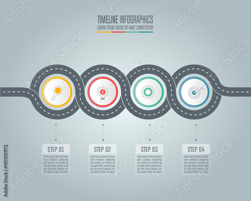 infographic design business concept with 4 options.