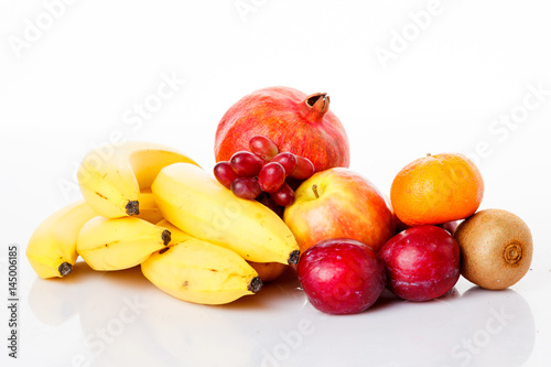 fruits isolated on white background. Fresh fruits