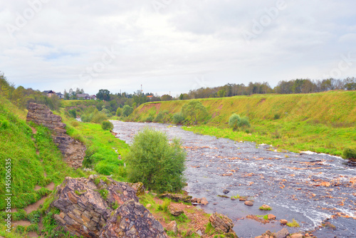 View of the river Tosna. photo