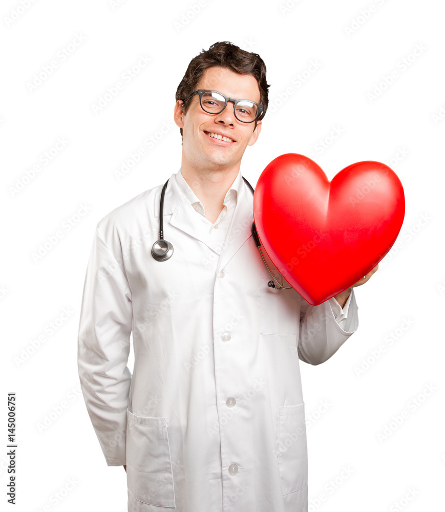Concept of a tender doctor against white background Concept of a tender doctor against white background