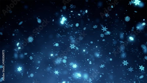 Magic snow, abstract animation loop