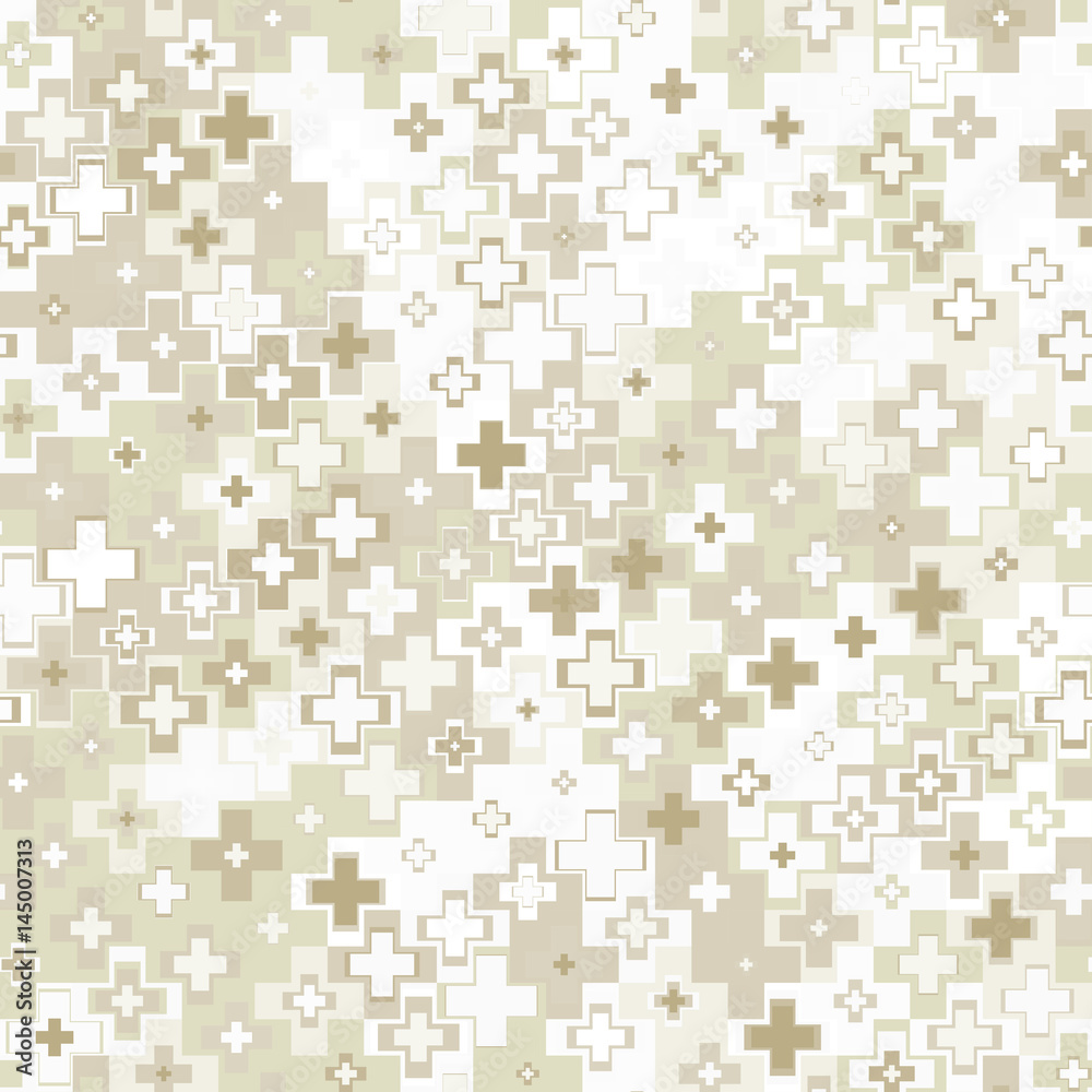 Modern stylish irregular geometric background with structure of different sized crosses in trendy color style. Repeating luxury texture for textile, wallpaper, wrapping paper. Vector seamless pattern. Modern stylish irregular geometric background with structure of different sized crosses in trendy color style. Repeating luxury texture for textile, wallpaper, wrapping paper. Vector seamless pattern.