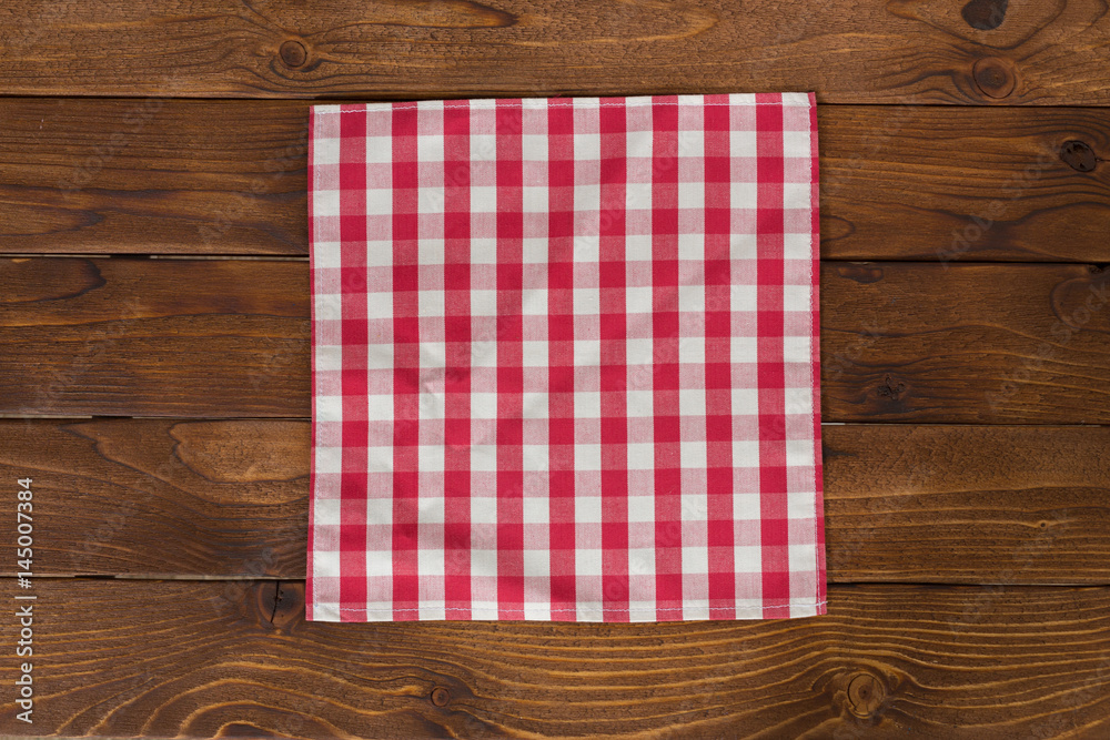 Obraz premium Background with empty wooden table with tablecloth