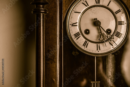Old antique wall clock.