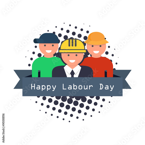 International Happy Labour Day Poster. vector illustration photo