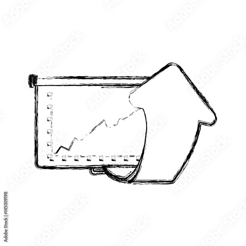 Arrow up increase icon vector illustration graphic design © djvstock