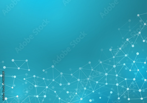 Neural net. Neuron network background. Dots connected with lines. Technology concept. Vector illustration.
