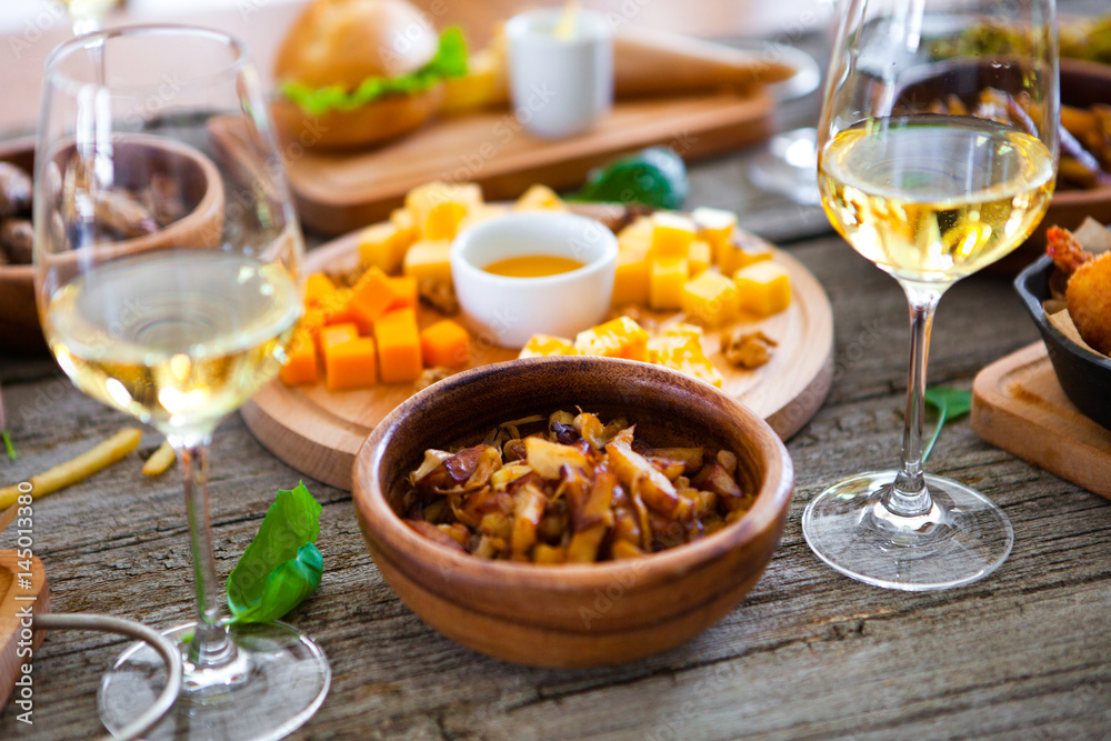 Food and drink Table, Enjoying Dinning Eating Concept Food and drink Table, Enjoying Dinning Eating Concept