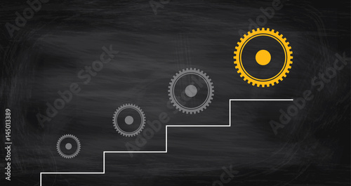 Treppe - Zahnrad technisch
