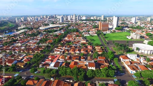 Aerial View in Araraquara city, state Sao Paulo - Brazil photo