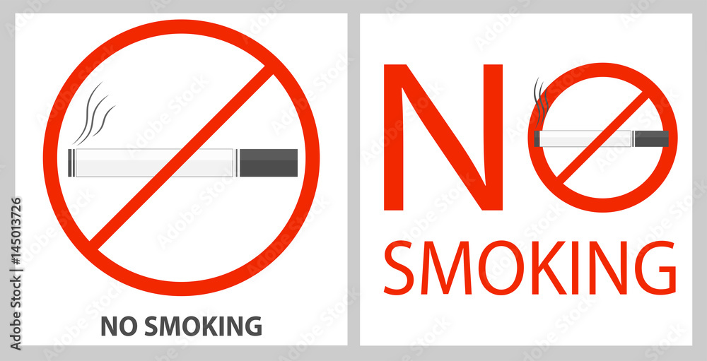 No smoking label isolated on white background. Bad habit. Health care. Vector icon illustration. Flat style. No smoking label isolated on white background. Bad habit. Health care. Vector icon illustration. Flat style.