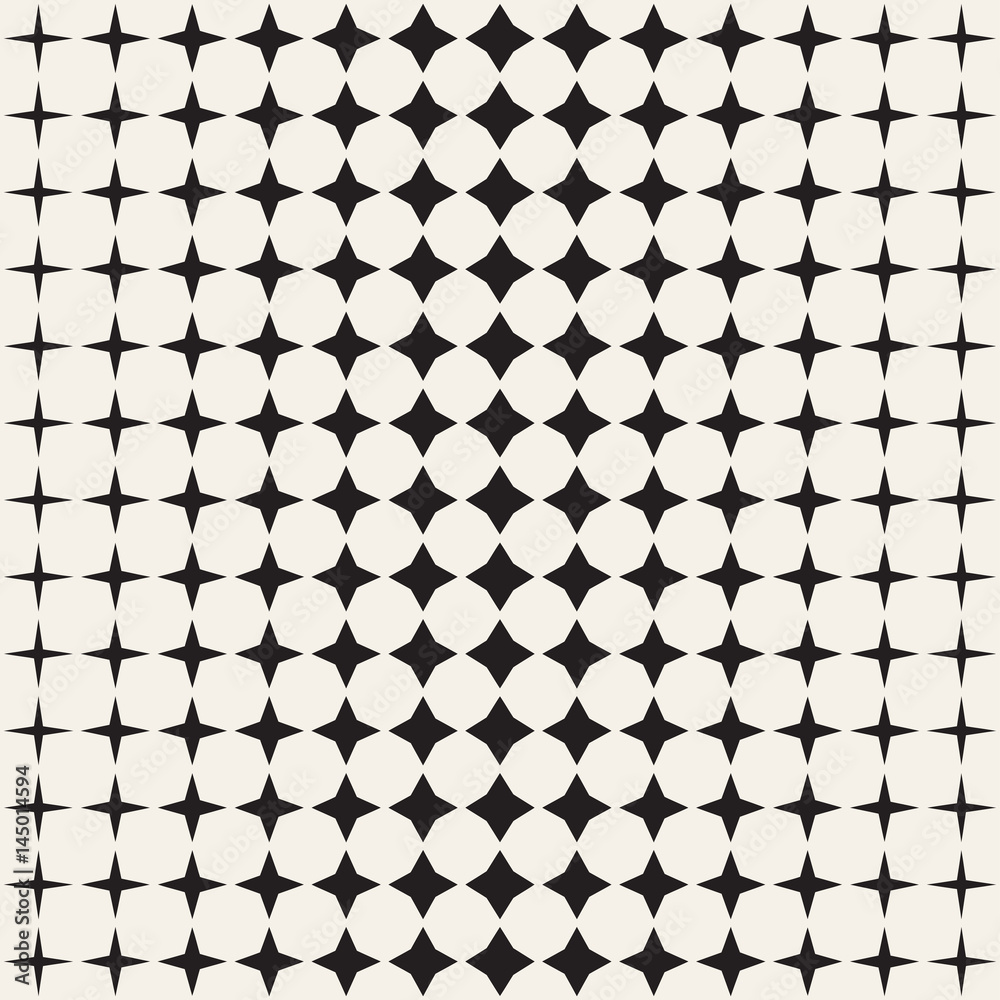 Geometric Seamless Star Shapes Pattern. Halftone Gradient Effect. Stylish Vector Illustration Geometric Seamless Star Shapes Pattern. Halftone Gradient Effect. Stylish Vector Illustration