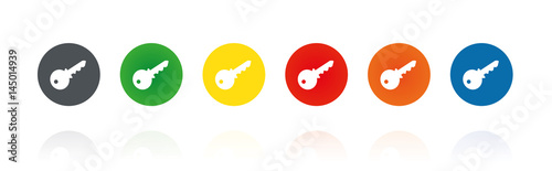 Farbige Buttons - Schlüssel Zugriff photo